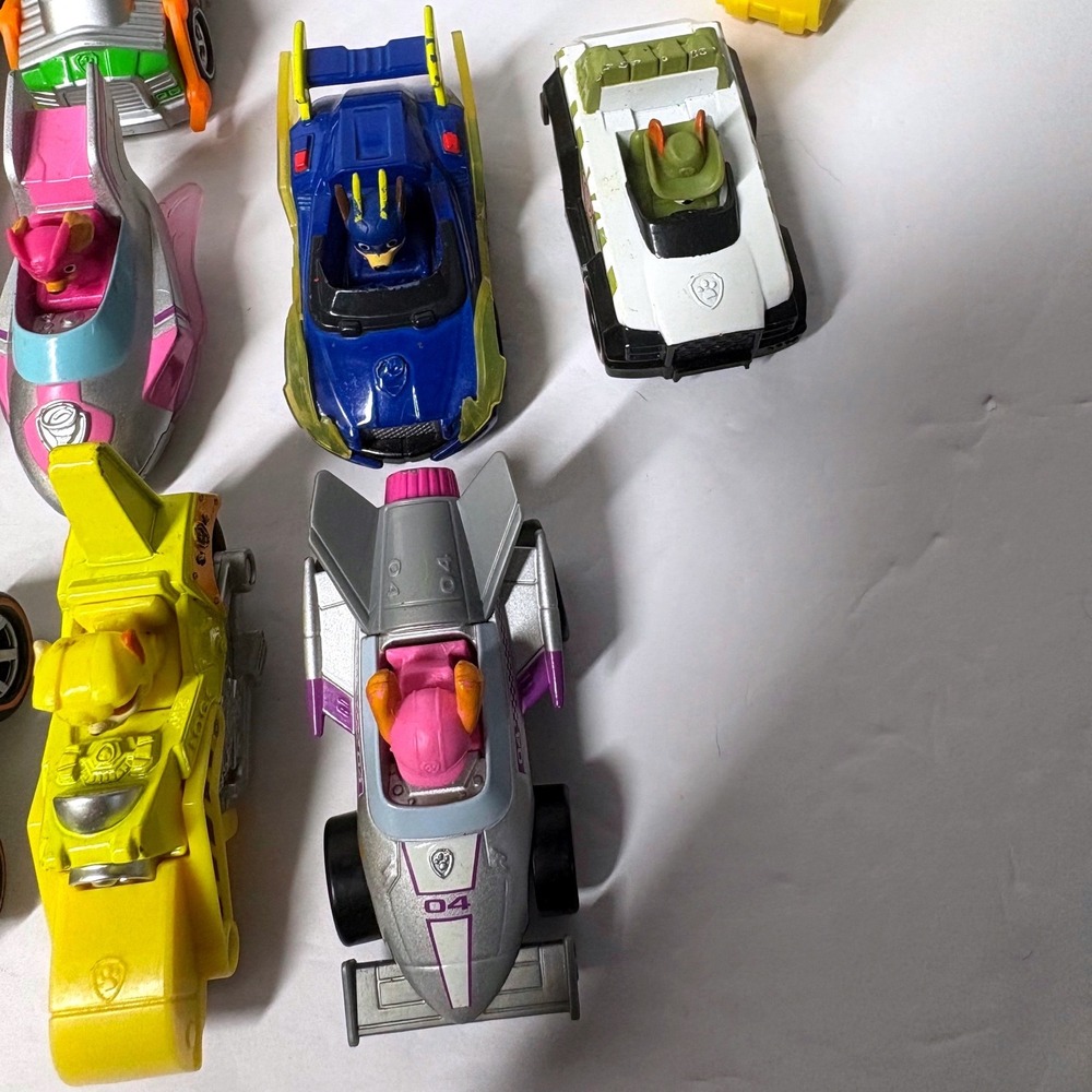 Paw Patrol Vehicle Lot 17 True Metal Diecast & 3 Plastic Cars HTF Ella Robo Dog - Picture 5 of 8